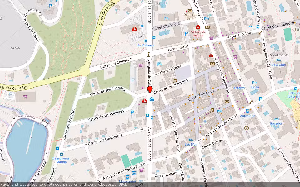 Mapa de Subasta Inmueble (Local comercial) en Santanyi, Illes Balears