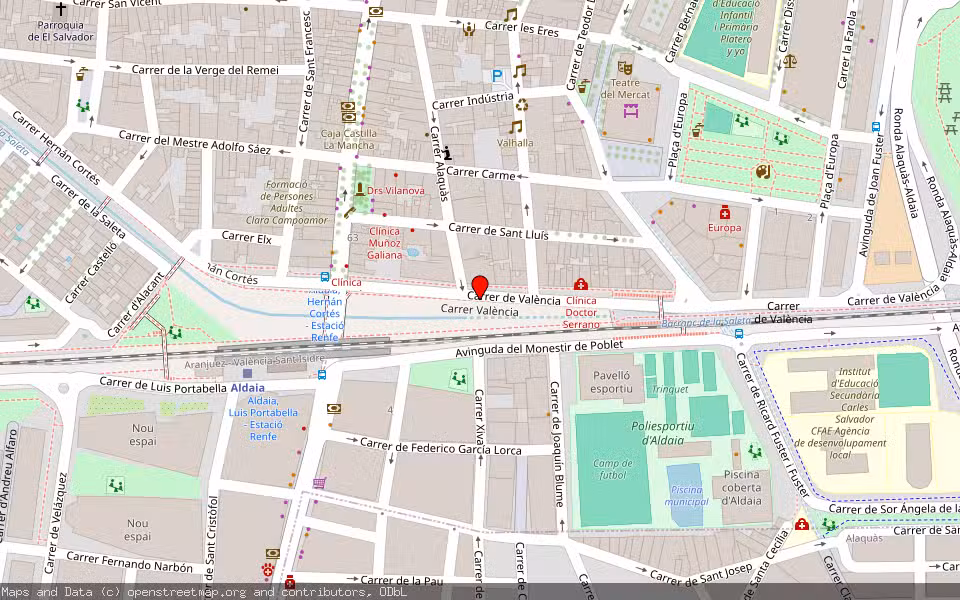 Mapa de Subasta Inmueble (Vivienda) en Aldaia, Valencia/València