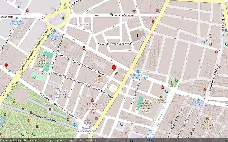 Mapa de Subasta Inmueble (Vivienda) en Castellón, Castellón/Castelló