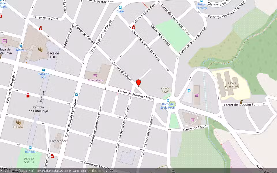 Mapa de Subasta Inmueble (Garaje) en Olesa De Montserrat, Barcelona