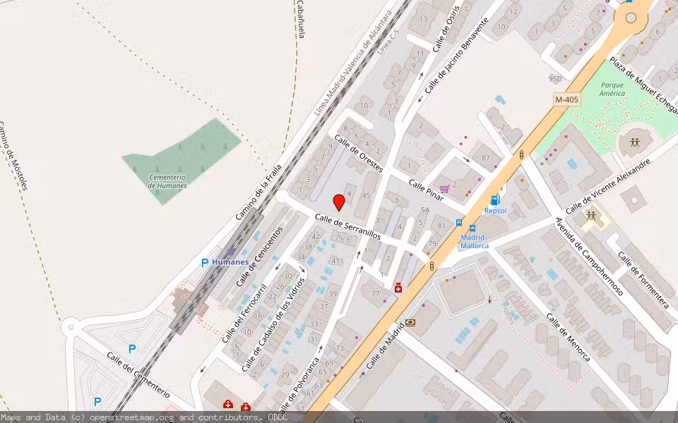Mapa de Subasta Inmueble (Garaje) en Humanes De Madrid, Madrid