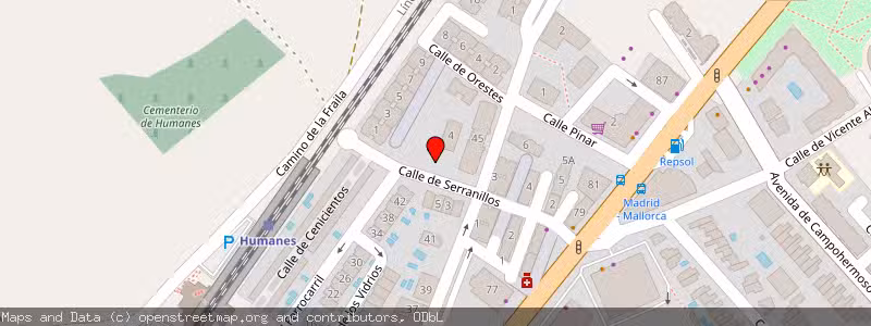 Mapa de Subasta de Inmueble (Garaje) en Humanes De Madrid, Madrid 