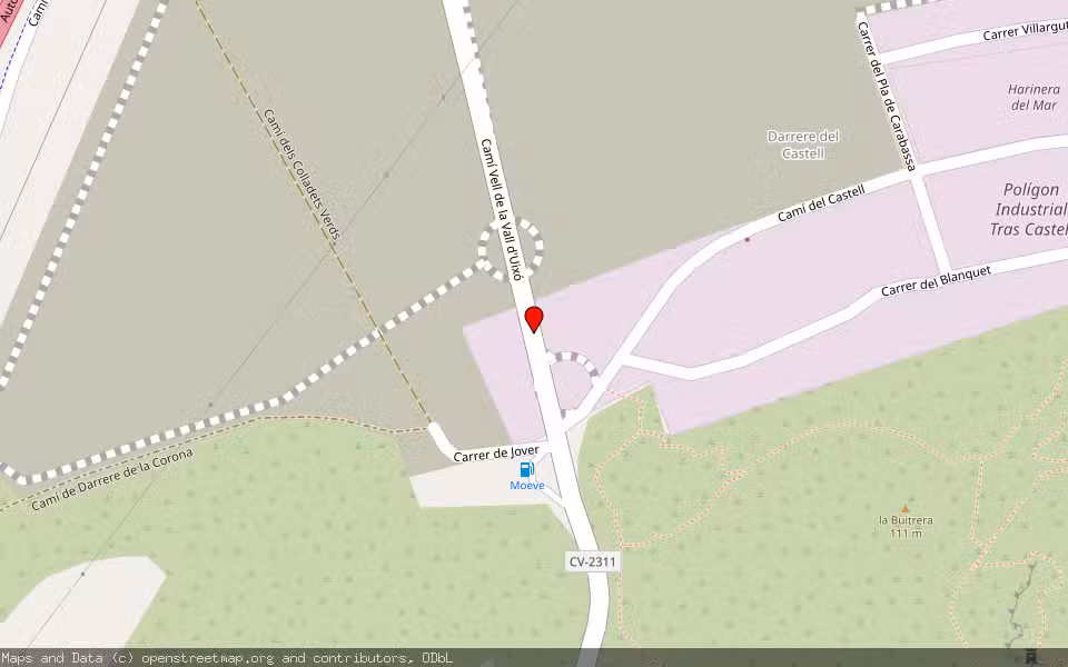 Mapa de Subasta Inmueble (Finca rústica) en Vall De Uxó, Castellón/Castelló