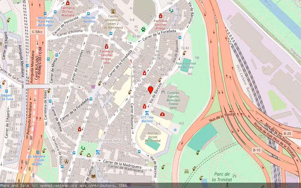 Mapa de Subasta Inmueble (Garaje) en Barcelona