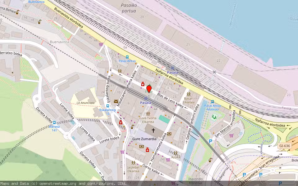 Mapa de Subasta Inmueble (Vivienda) en Pasaia, Gipuzkoa