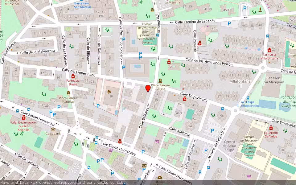 Mapa de Subasta Inmueble (Garaje) en Móstoles, Madrid