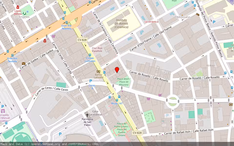 Mapa de Subasta Inmueble (Vivienda) en Alicante, Alicante/Alacant
