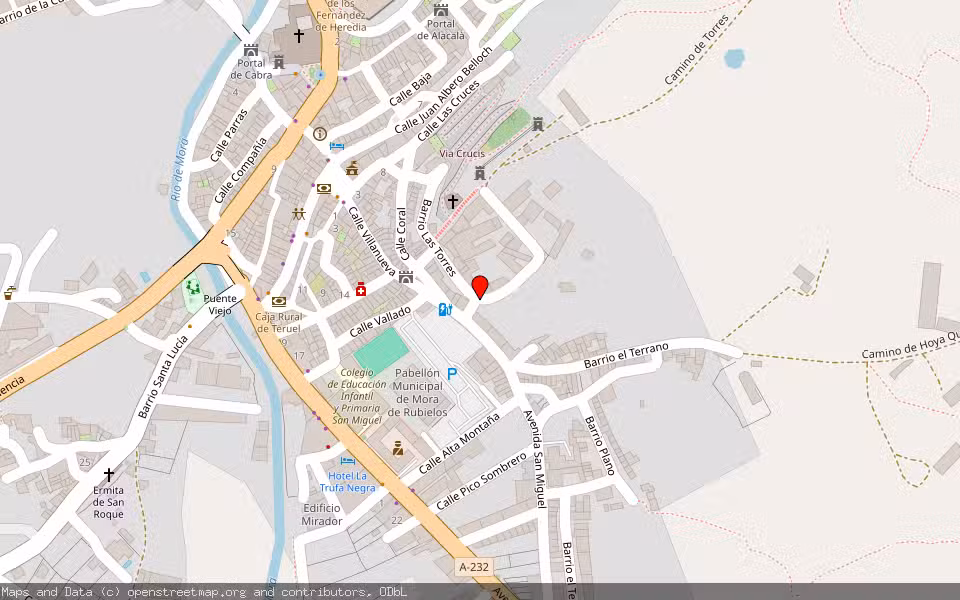 Mapa de Subasta Inmueble (Vivienda) en Mora De Rubielos, Teruel