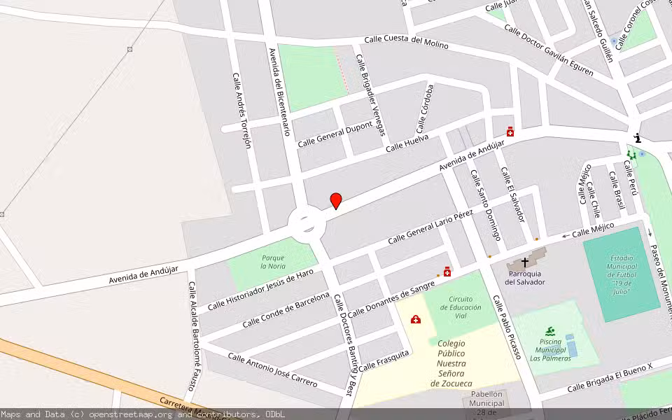 Mapa de Subasta Inmueble (Garaje) en La Carolina, Jaén