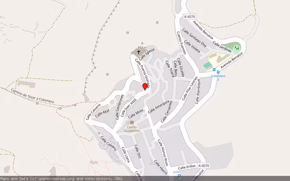Mapa de Subasta Inmueble (Vivienda) en Colomera, Granada