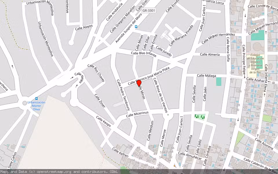 Mapa de Subasta Inmueble (Vivienda) en Otura, Granada