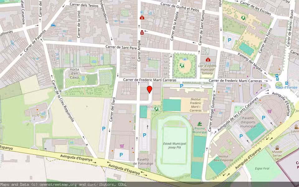 Mapa de Subasta Inmueble (Local comercial) en Palafrugell, Girona