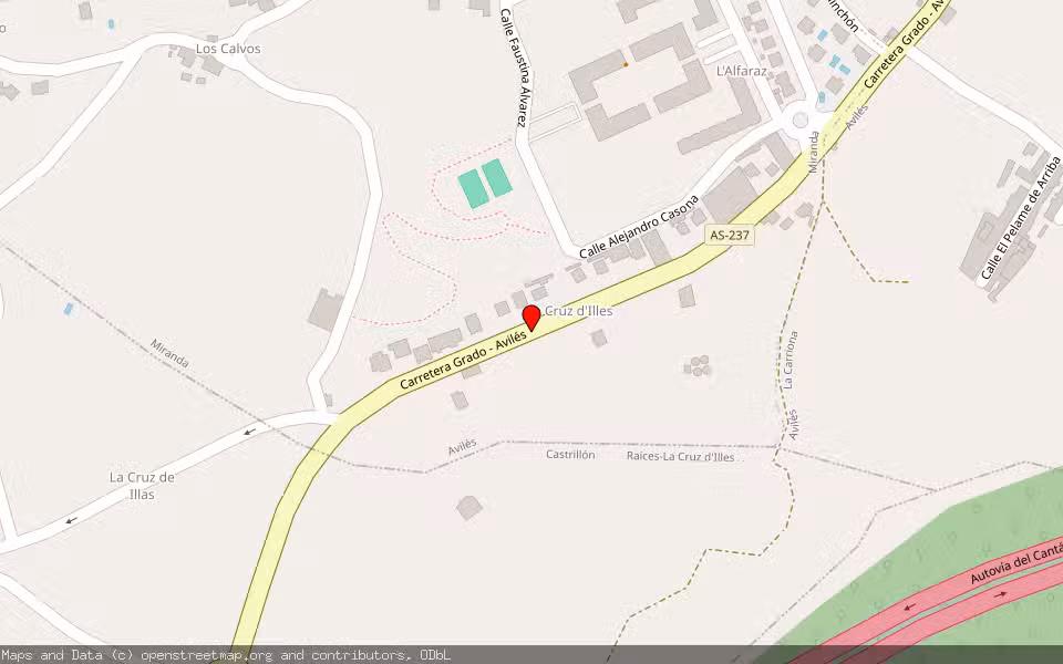 Mapa de Subasta Inmueble (Vivienda) en Castrillon, Asturias