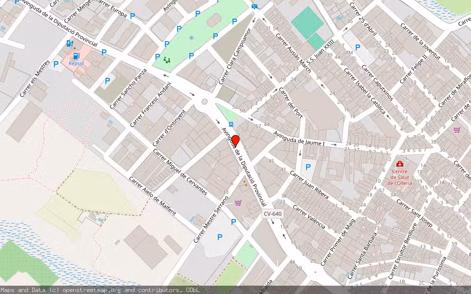 Mapa de Subasta Inmueble (Vivienda) en Olleria, Valencia/València