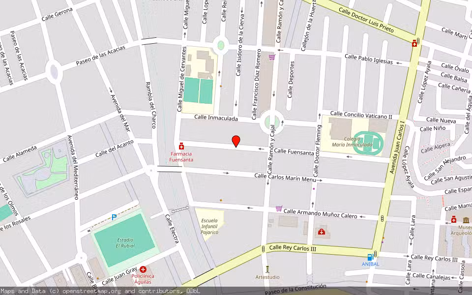 Mapa de Subasta Inmueble (Garaje) en Aguilas, Murcia