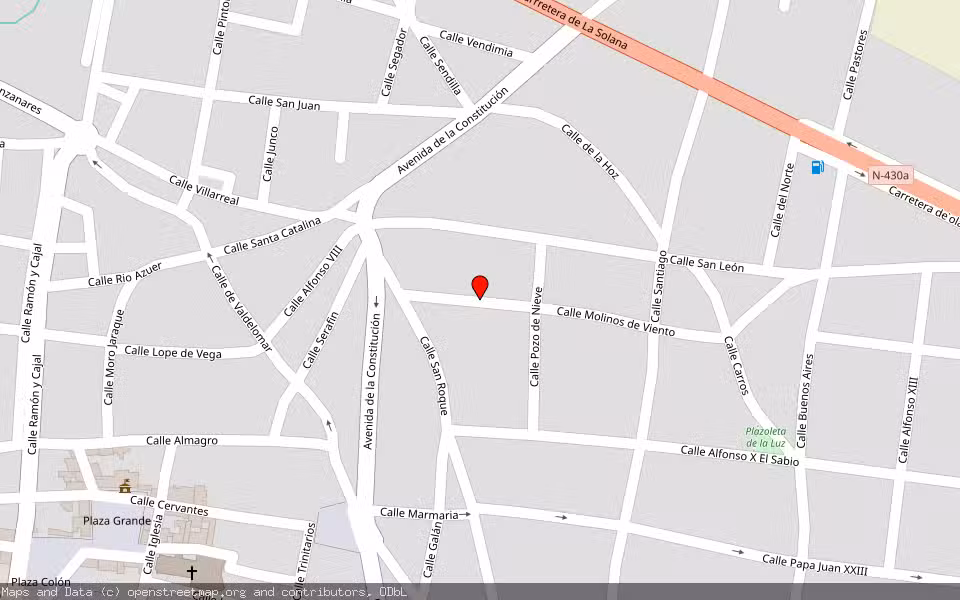 Mapa de Subasta Inmueble (Solar) en Membrilla, Ciudad Real