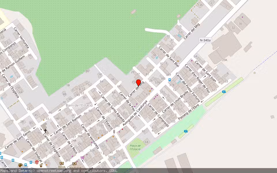 Mapa de Subasta Inmueble (Vivienda) en L'aldea, Tarragona