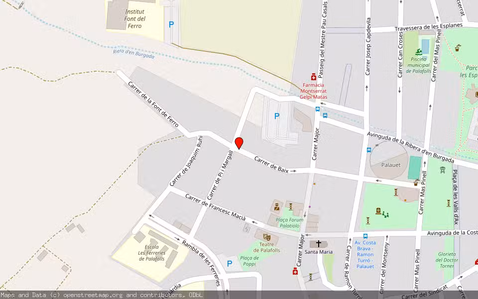 Mapa de Subasta Inmueble (Vivienda) en Palafolls, Barcelona