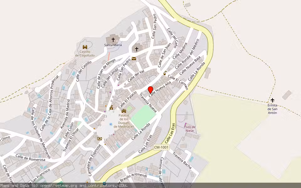 Mapa de Subasta Inmueble (Vivienda) en Cogolludo, Guadalajara