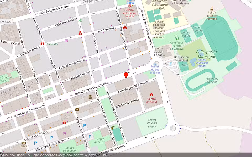 Mapa de Subasta Inmueble (Vivienda) en Novelda, Alicante/Alacant