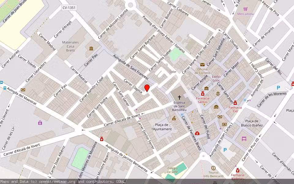 Mapa de Subasta Inmueble (Vivienda) en Benicarló, Castellón/Castelló