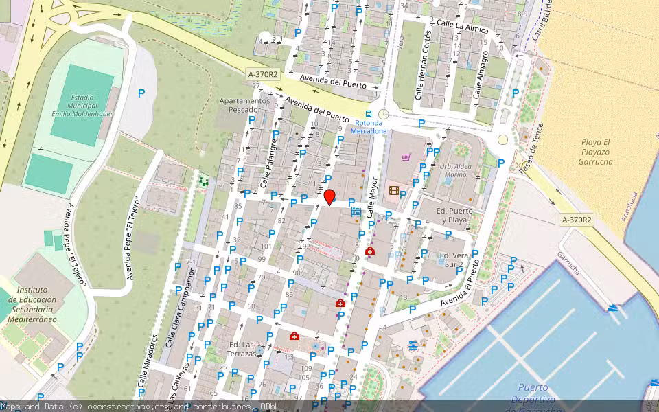 Mapa de Subasta Inmueble (Trastero) en Garrucha, Almería