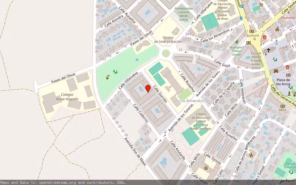 Mapa de Subasta Inmueble (Garaje) en Sevilla La Nueva, Madrid