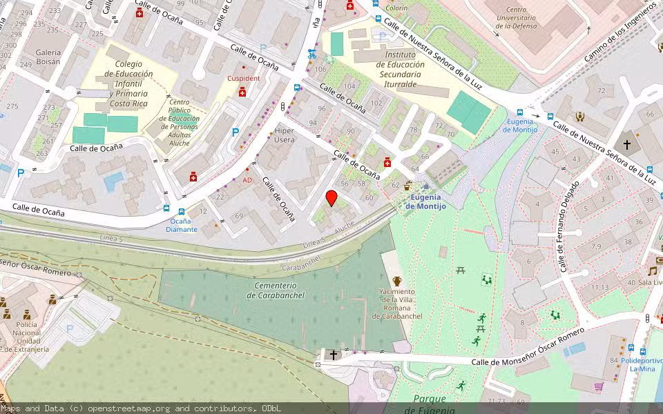 Mapa de Subasta Inmueble (Vivienda) en Madrid