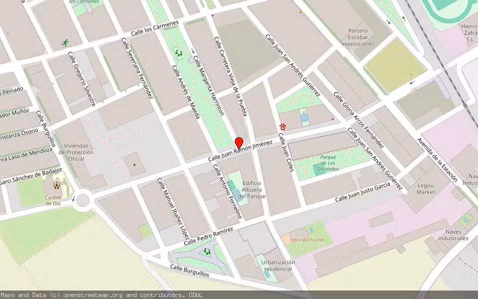 Mapa de Subasta Inmueble (Garaje) en Zafra, Badajoz