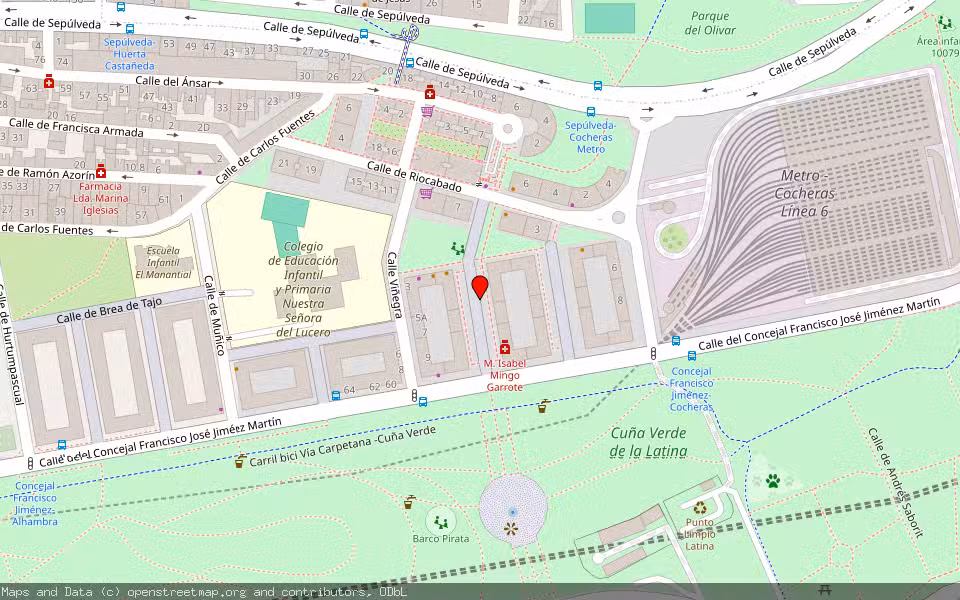 Mapa de Subasta Inmueble (Garaje) en Madrid