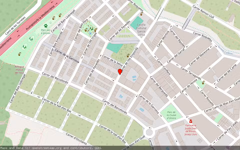 Mapa de Subasta Inmueble (Vivienda) en El Vendrell, Tarragona