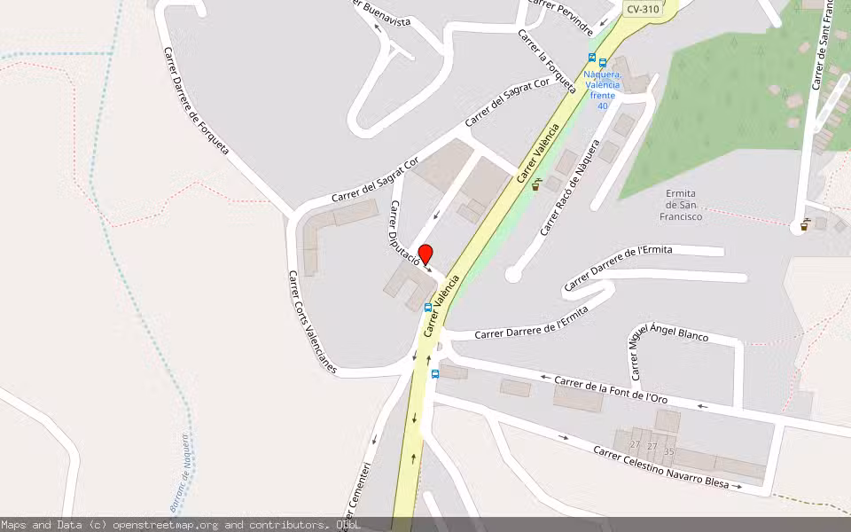 Mapa de Subasta Inmueble (Vivienda) en Naquera, Valencia/València