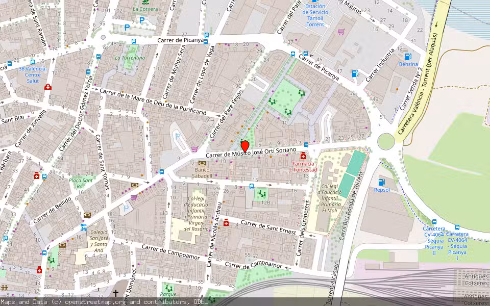 Mapa de Subasta Inmueble (Vivienda) en Torrent, Valencia/València
