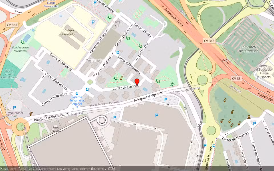 Mapa de Subasta Inmueble (Vivienda) en Paterna, Valencia/València