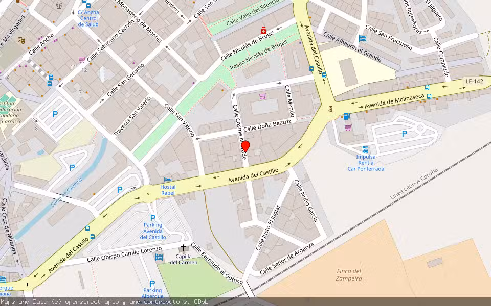 Mapa de Subasta Inmueble (Trastero) en Ponferrada, León