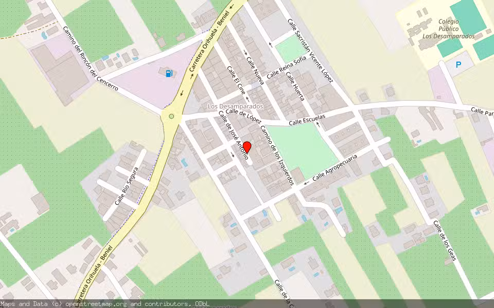 Mapa de Subasta Inmueble (Garaje) en Orihuela, Alicante/Alacant