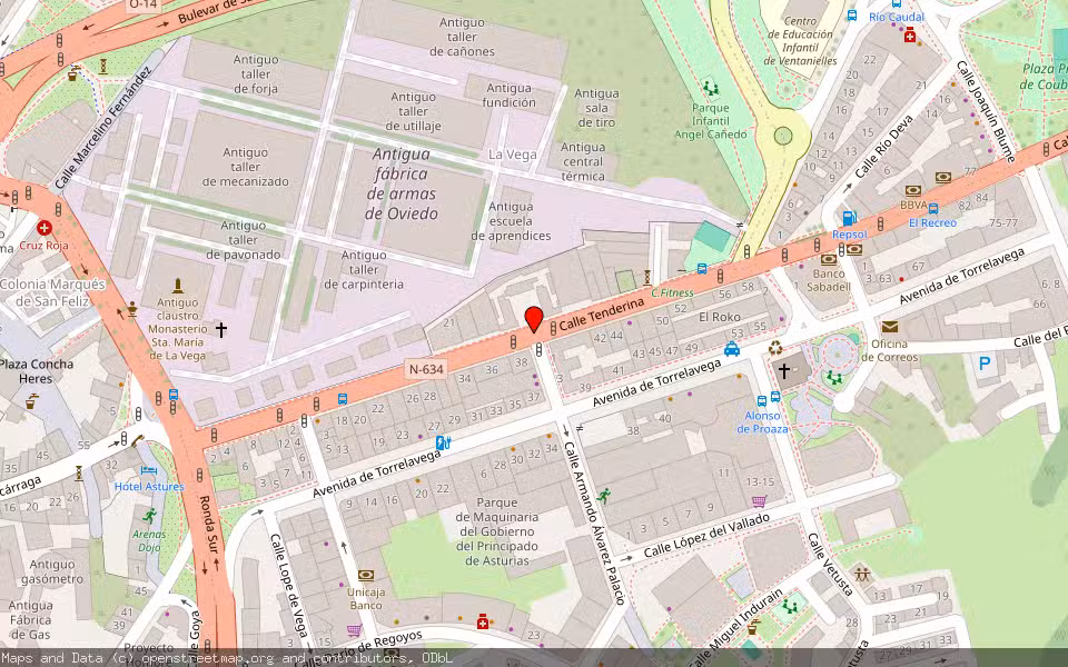 Mapa de Subasta Inmueble (Vivienda) en Oviedo, Asturias