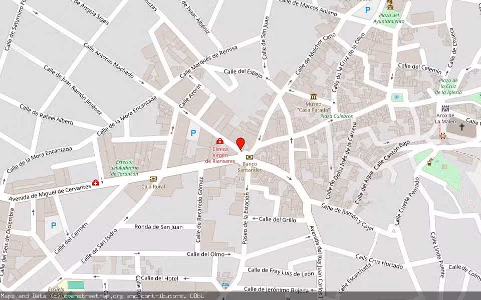 Mapa de Subasta Inmueble (Garaje) en Tarancon, Cuenca