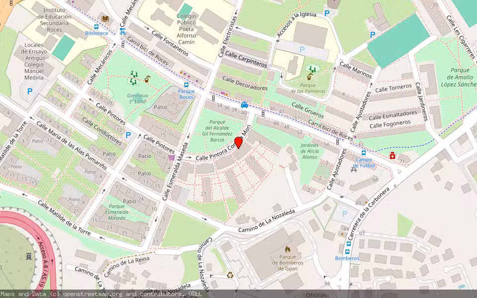 Mapa de Subasta Inmueble (Garaje) en Gijon, Asturias