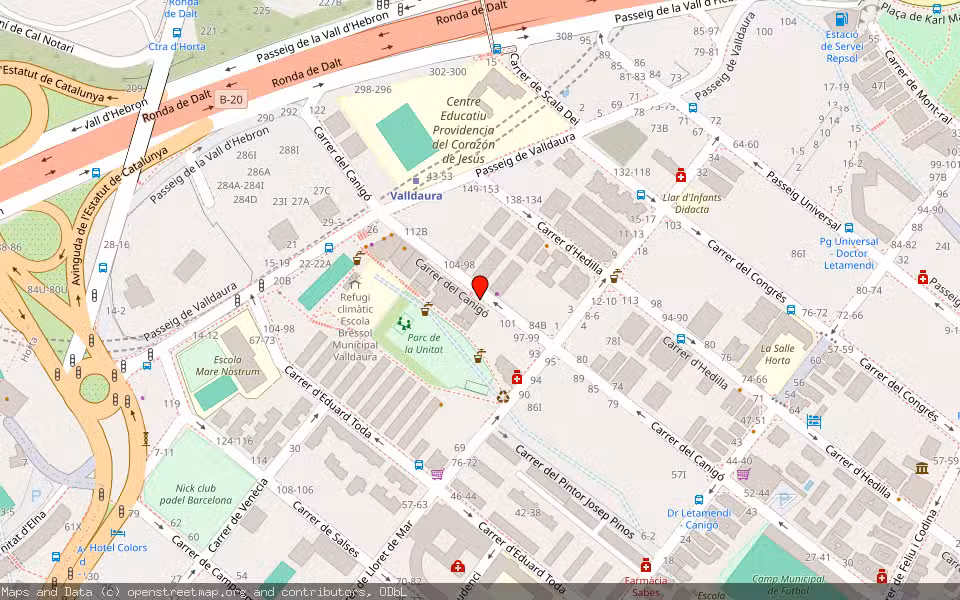 Mapa de Subasta Inmueble (Vivienda) en Barcelona