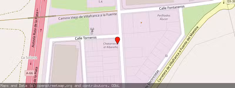 Mapa de Subasta de Inmueble (Nave industrial) en Cieza, Badajoz 