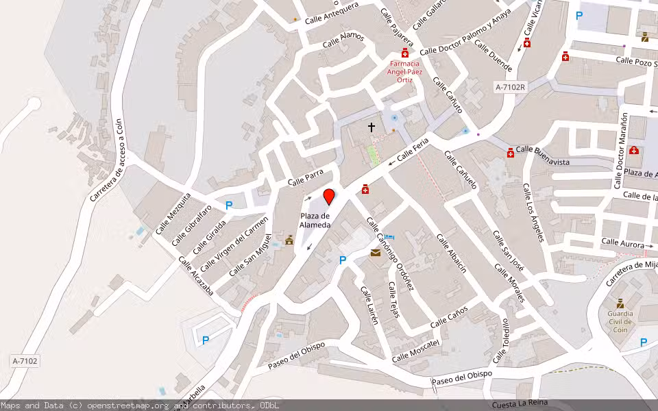 Mapa de Subasta Inmueble (Vivienda) en Coin, Málaga