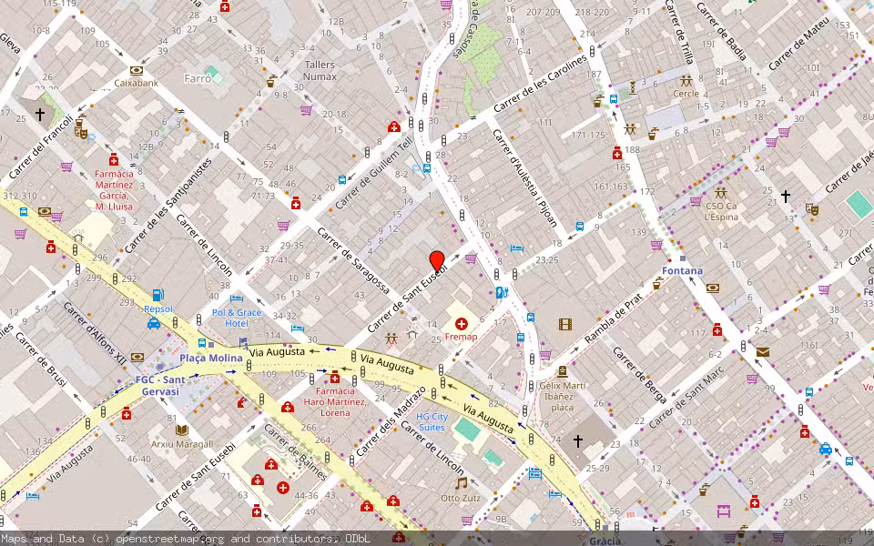 Mapa de Subasta Inmueble (Local comercial) en Barcelona