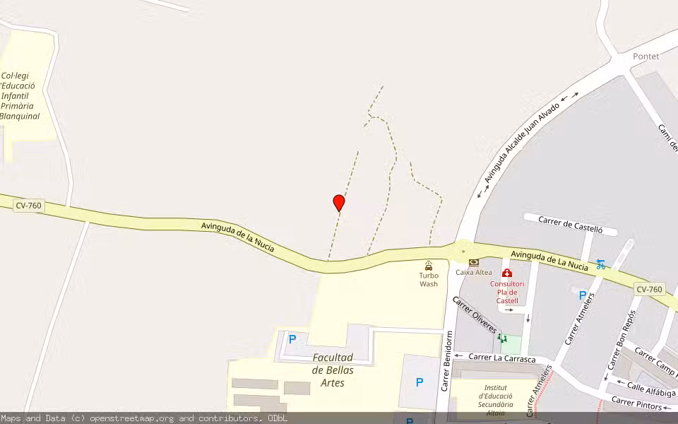 Mapa de Subasta Inmueble (Finca rústica) en Altea, Alicante/Alacant