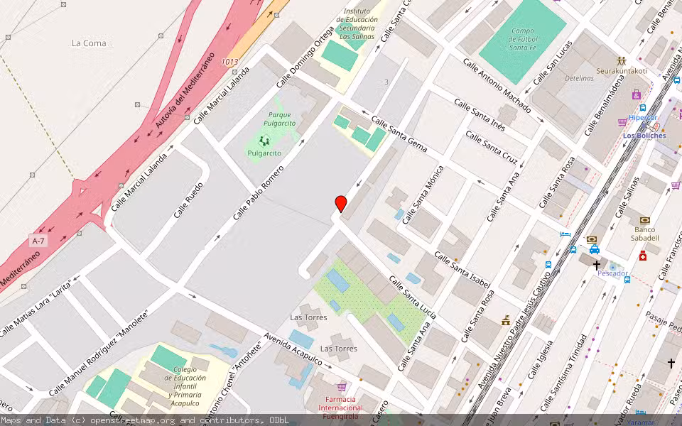 Mapa de Subasta Inmueble (Vivienda) en Fuengirola, Málaga