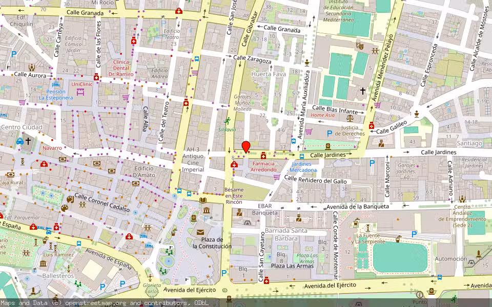 Mapa de Subasta Inmueble (Garaje) en Linea De La Concepcion (la), Cádiz