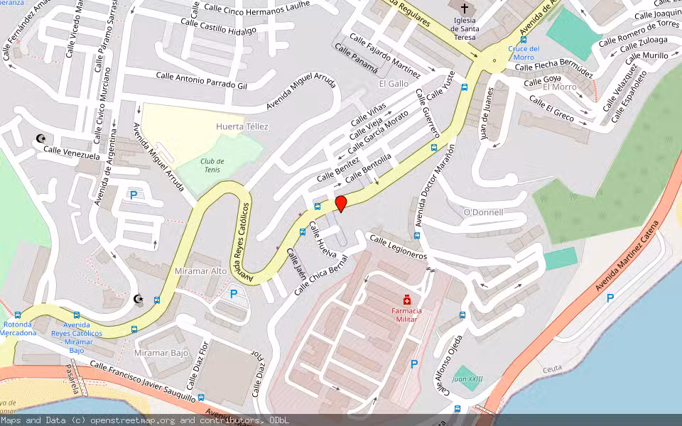 Mapa de Subasta Inmueble (Garaje) en Ceuta
