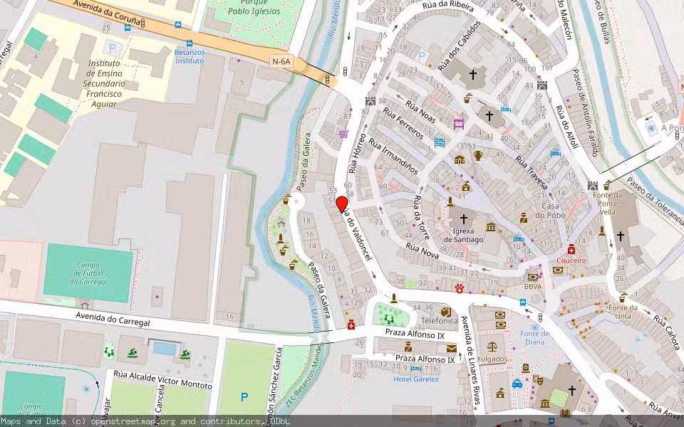 Mapa de Subasta Inmueble (Vivienda) en Betanzos, A Coruña