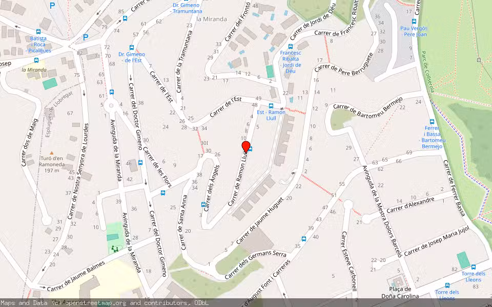 Mapa de Subasta Inmueble (Vivienda) en Esplugues De Llobregat, Barcelona