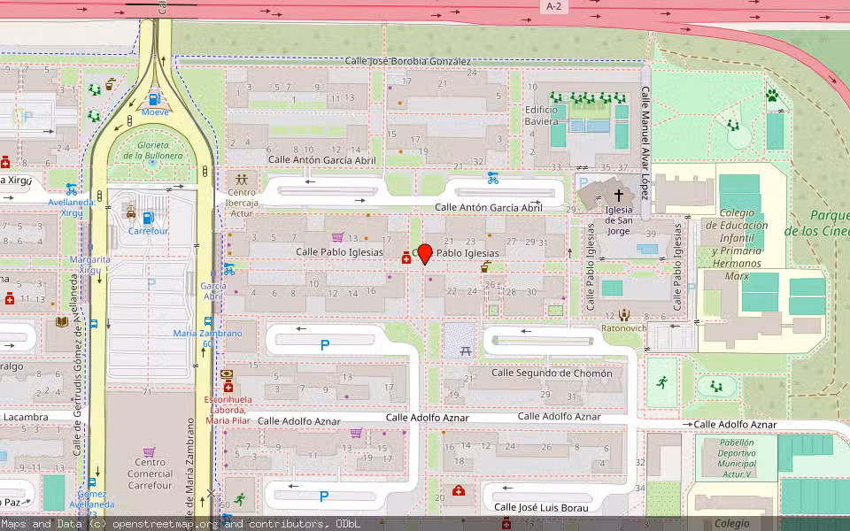 Mapa de Subasta Inmueble (Local comercial) en Zaragoza